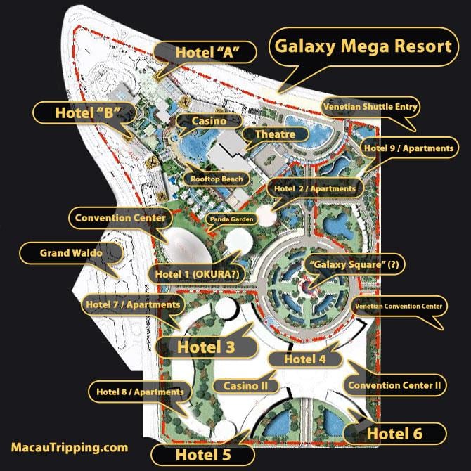 galaxy Macau emelet térkép