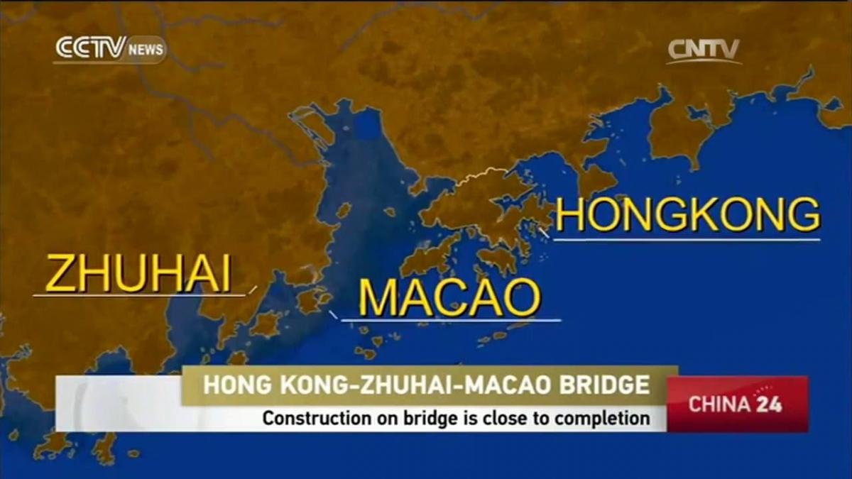 hong kong, Makaó-híd térkép