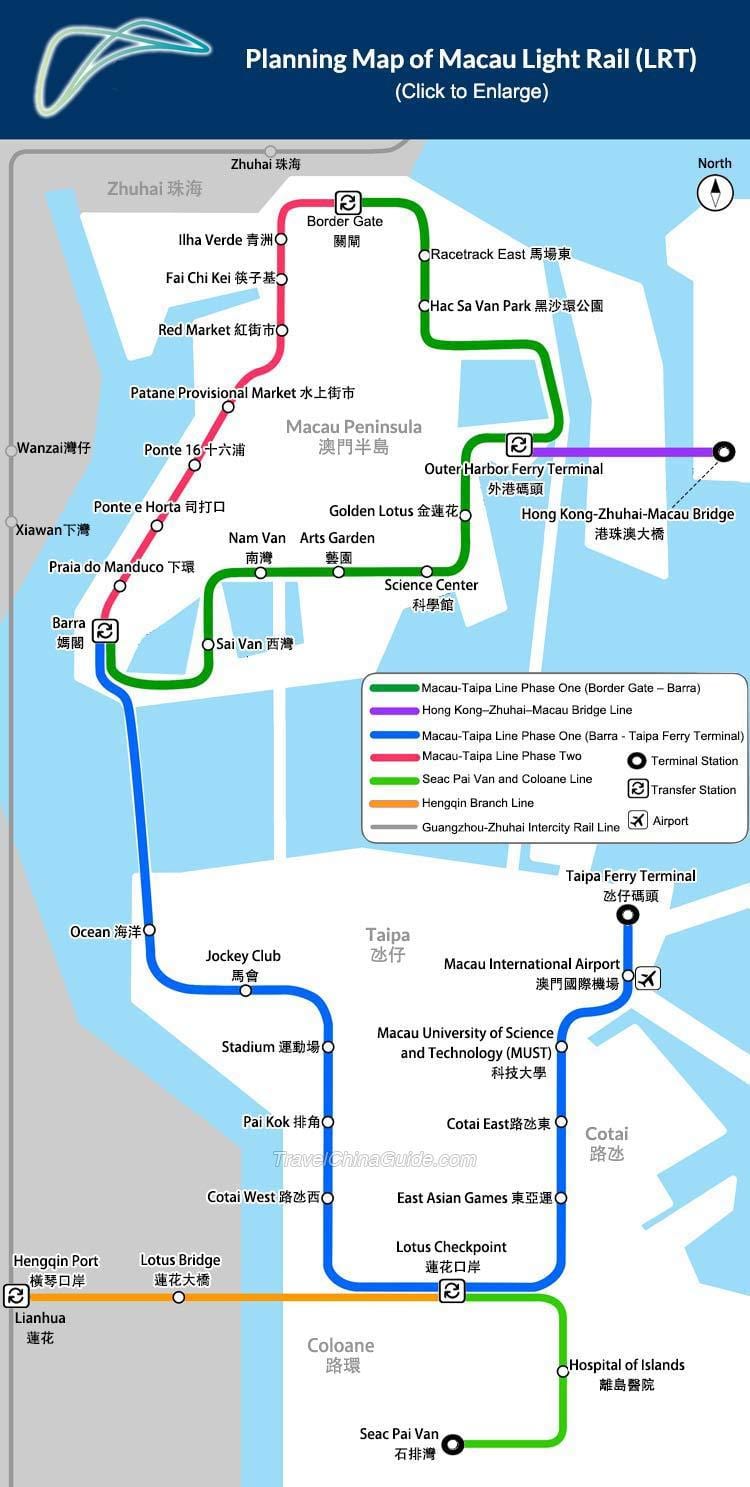 Macau metró térkép