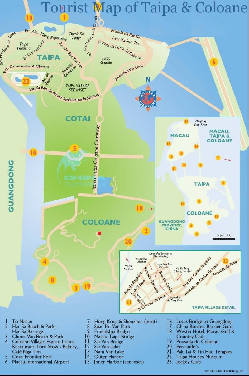 térkép Makaó szigetén