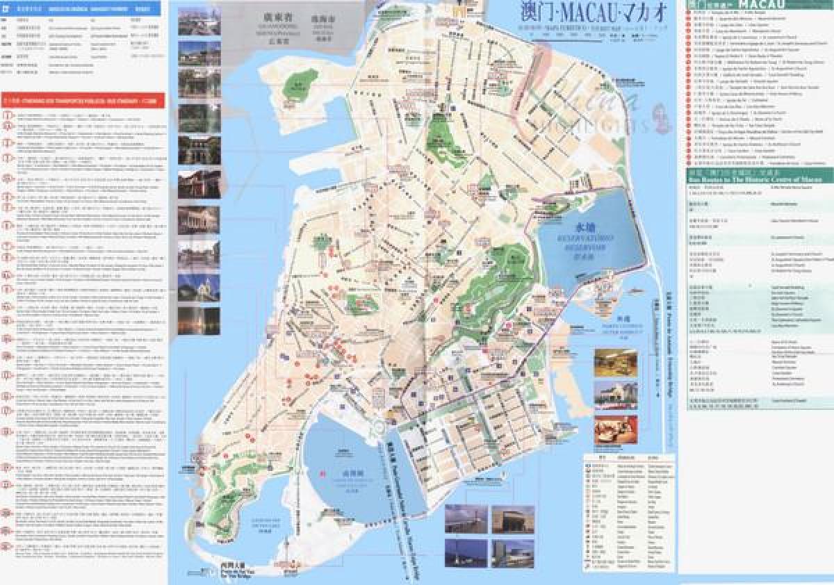 Macau busszal transzfer útvonalak térkép