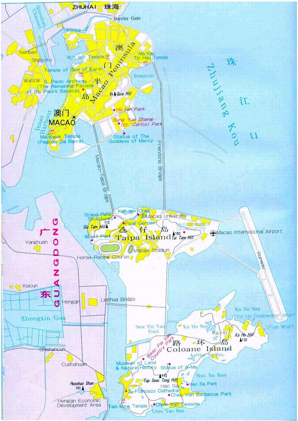 térkép Macau város