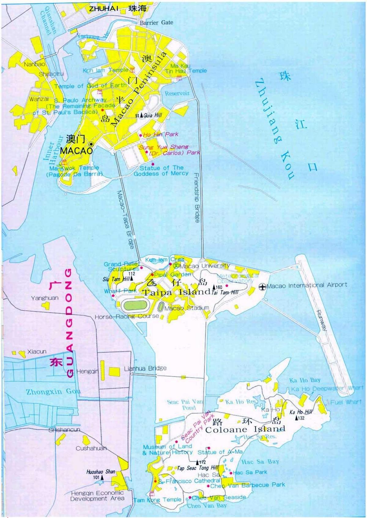 térkép Macau város