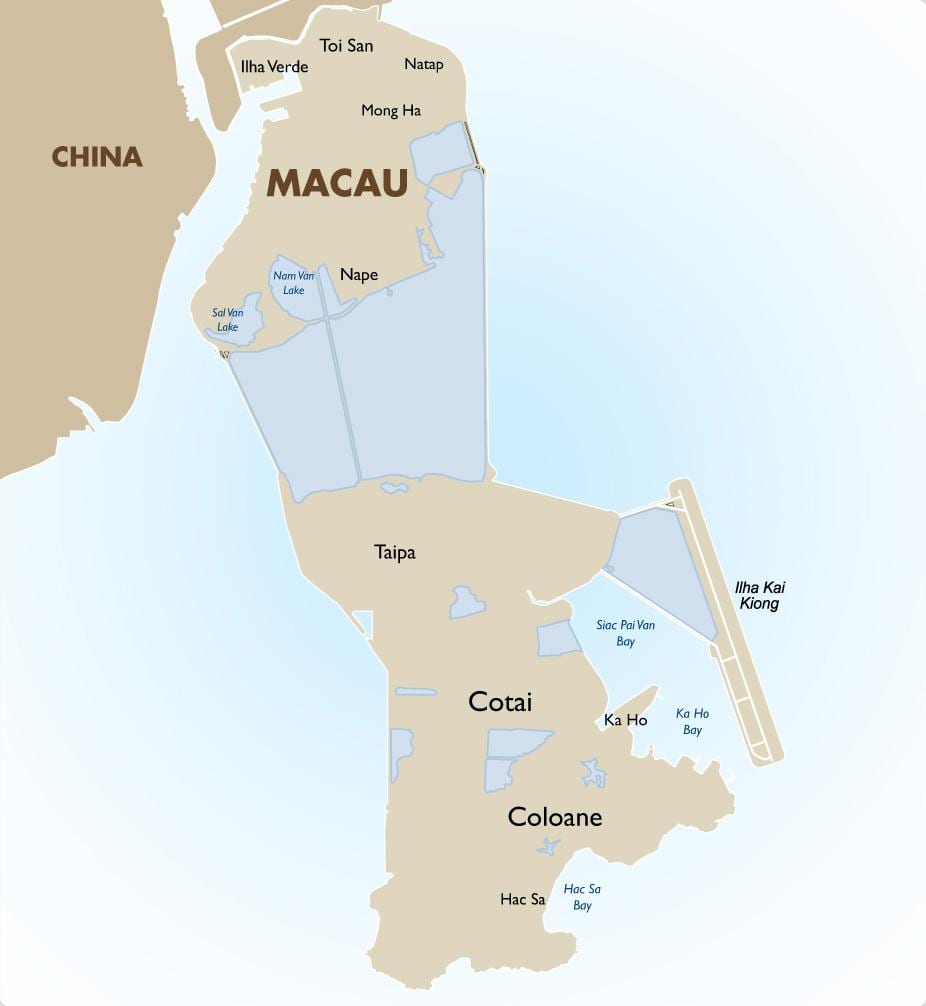 térkép tarkó, Macau