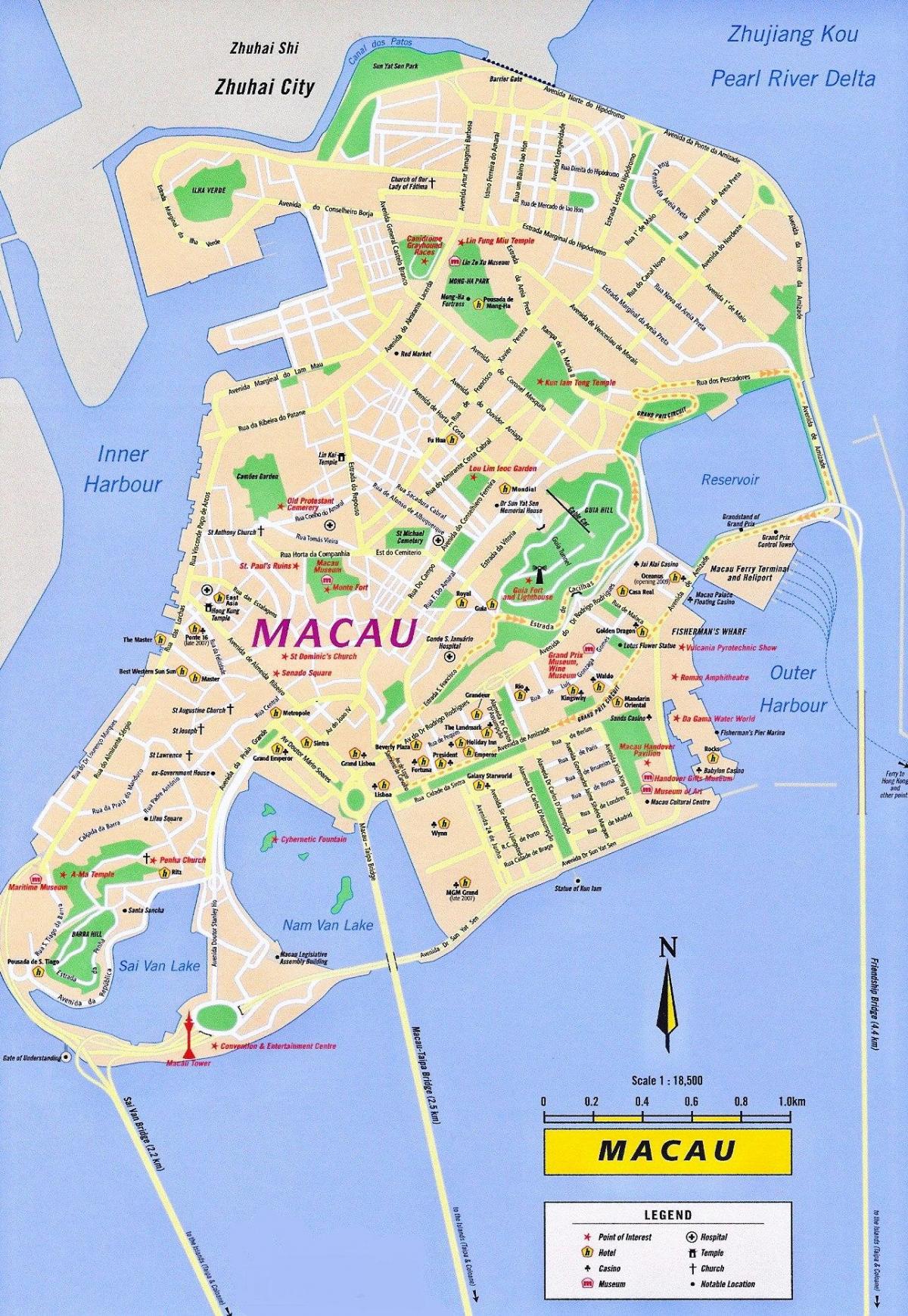 Macau-Macau térkép