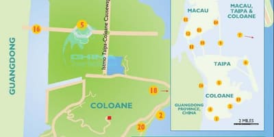 Térkép Makaó szigetén