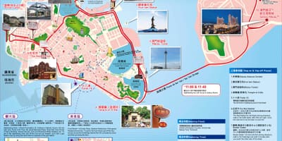 Térkép Macau turista látványosságok