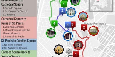 Macau séta térkép