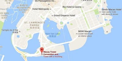 Térkép Macau torony