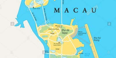 Makaó Kína térkép