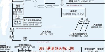 Macau külső kikötő kompkikötő térkép