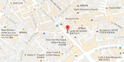 Térkép senado tér Macau