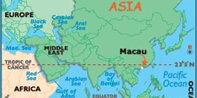 Makaó Macau térkép